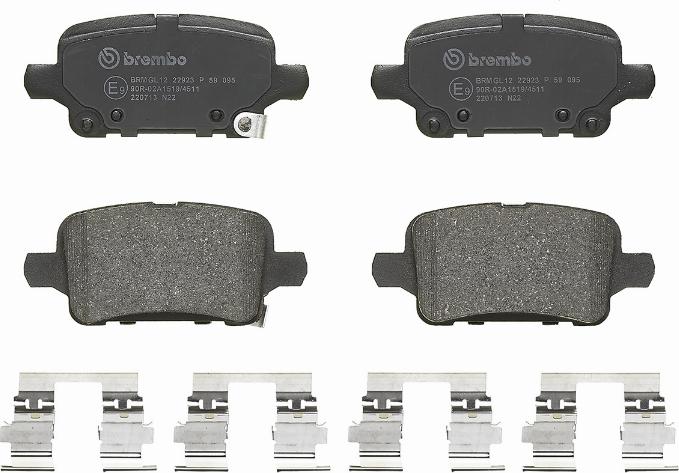 Brembo P 59 095 - Brake Pad Set, disc brake onlydrive.pro