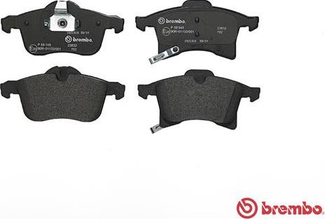 Brembo P 59 045 - Bremžu uzliku kompl., Disku bremzes onlydrive.pro