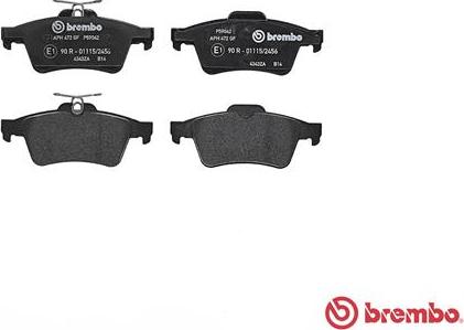 Brembo P 59 042 - Тормозные колодки, дисковые, комплект onlydrive.pro