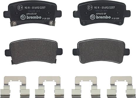 Brembo P 59 059 - Brake Pad Set, disc brake onlydrive.pro