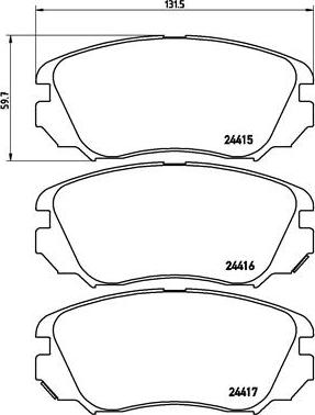 Brembo P 59 054 - Brake Pad Set, disc brake onlydrive.pro