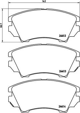 Brembo P 59 055X - Brake Pad Set, disc brake onlydrive.pro