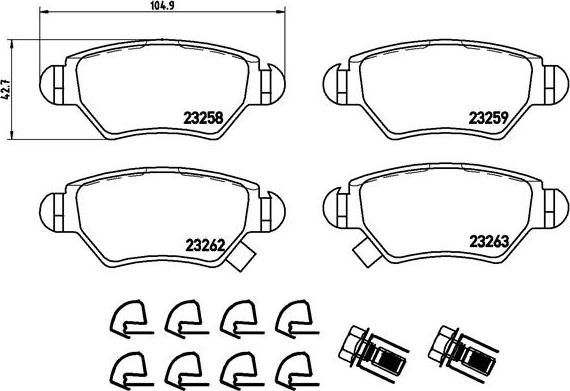 Brembo P 59 031 - Piduriklotsi komplekt,ketaspidur onlydrive.pro