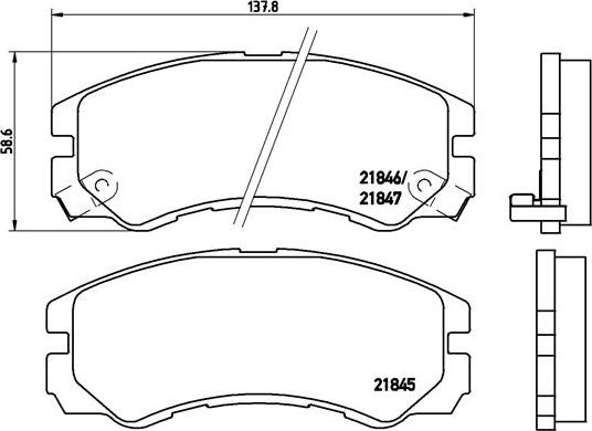 Brembo P 59 020 - Stabdžių trinkelių rinkinys, diskinis stabdys onlydrive.pro