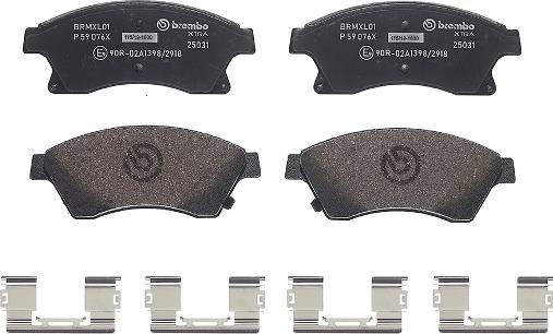 Brembo P 59 076X - Piduriklotsi komplekt,ketaspidur onlydrive.pro