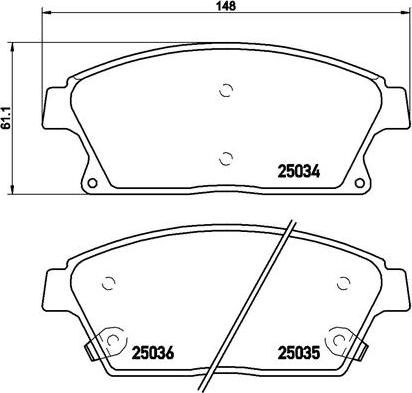 Brembo P 59 077 - Bremžu uzliku kompl., Disku bremzes onlydrive.pro