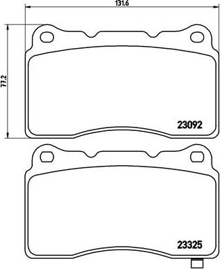 Brembo P 54 039X - Brake Pad Set, disc brake onlydrive.pro