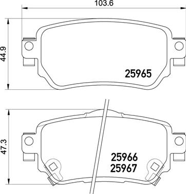 Brembo P 56 098 - Bremžu uzliku kompl., Disku bremzes onlydrive.pro