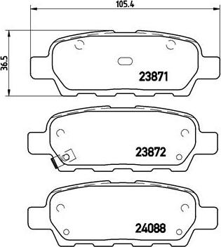 Brembo P 56 046 - Brake Pad Set, disc brake onlydrive.pro