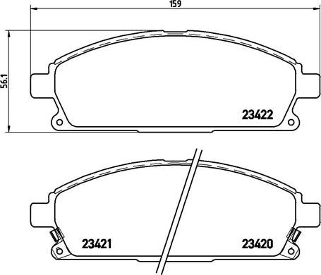 Brembo P 56 040 - Brake Pad Set, disc brake onlydrive.pro