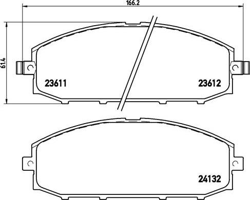 Brembo P 56 041 - Brake Pad Set, disc brake onlydrive.pro