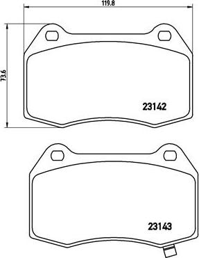 Brembo P 56 047 - Brake Pad Set, disc brake onlydrive.pro