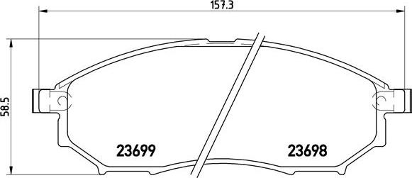 Brembo P 56 058 - Brake Pad Set, disc brake onlydrive.pro