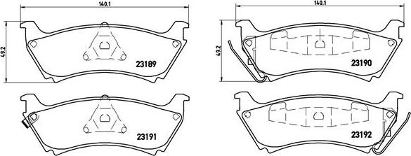 Brembo P 50 040 - Bremžu uzliku kompl., Disku bremzes onlydrive.pro