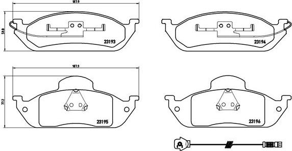 Brembo P 50 039 - Brake Pad Set, disc brake onlydrive.pro