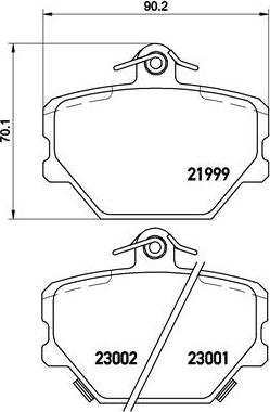 Brembo P 50 038 - Stabdžių trinkelių rinkinys, diskinis stabdys onlydrive.pro