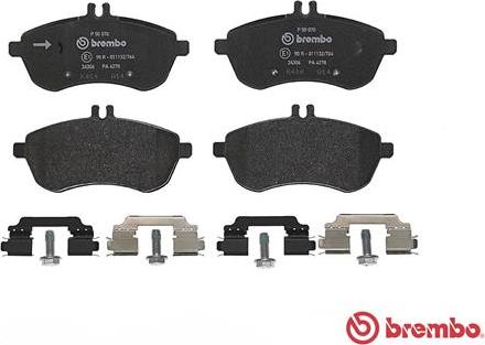 Brembo P 50 070 - Bremžu uzliku kompl., Disku bremzes onlydrive.pro