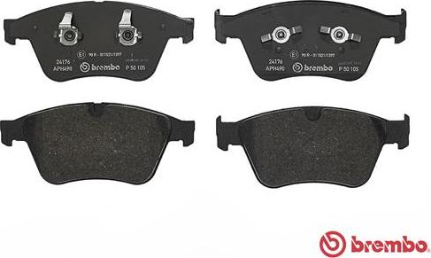 Brembo P 50 105 - Brake Pad Set, disc brake onlydrive.pro