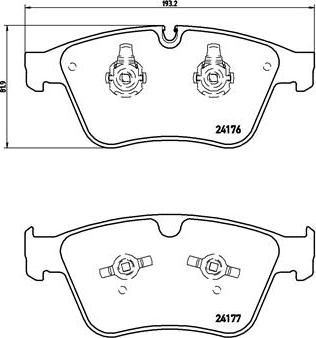 Brembo P 50 105 - Brake Pad Set, disc brake onlydrive.pro