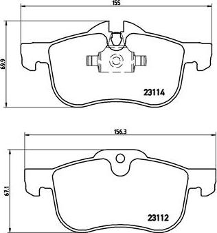 Brembo P 52 017 - Brake Pad Set, disc brake onlydrive.pro