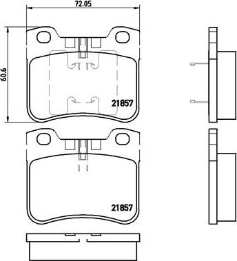 Brembo P 61 059 - Brake Pad Set, disc brake onlydrive.pro