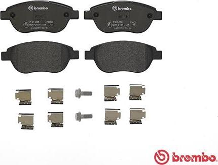 Brembo P 61 068 - Brake Pad Set, disc brake onlydrive.pro