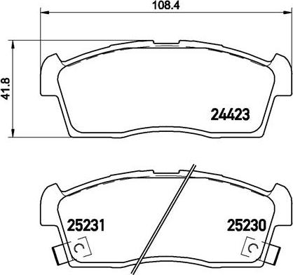 Brembo P 61 108 - Тормозные колодки, дисковые, комплект onlydrive.pro