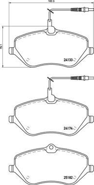 Brembo P 61 119 - Тормозные колодки, дисковые, комплект onlydrive.pro