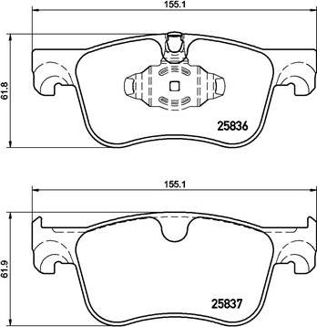 Brembo P 61 116 - Brake Pad Set, disc brake onlydrive.pro