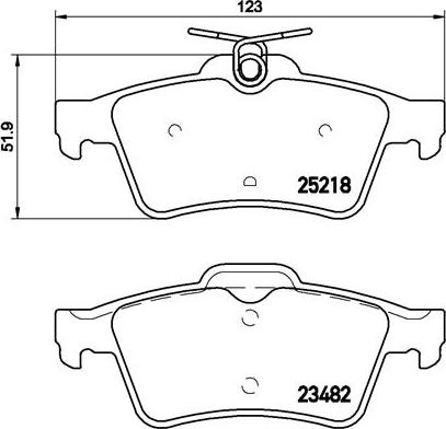 Brembo P 61 110 - Brake Pad Set, disc brake onlydrive.pro