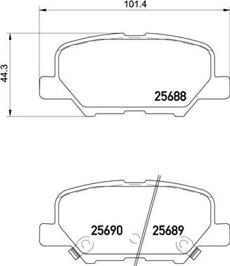 Brembo P 61 111 - Brake Pad Set, disc brake onlydrive.pro