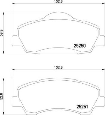 Brembo P 61 113 - Piduriklotsi komplekt,ketaspidur onlydrive.pro