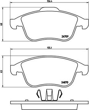 Brembo P 68 045 - Тормозные колодки, дисковые, комплект onlydrive.pro