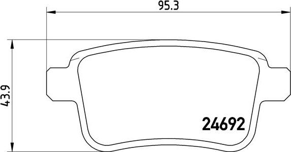 Brembo P 68 043 - Bremžu uzliku kompl., Disku bremzes onlydrive.pro