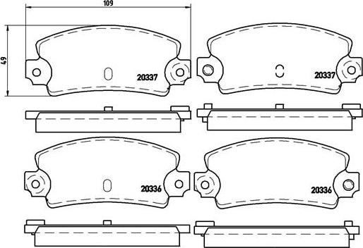 Brembo P 68 002 - Stabdžių trinkelių rinkinys, diskinis stabdys onlydrive.pro