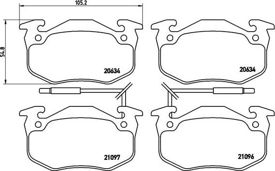 Brembo P 68 015 - Brake Pad Set, disc brake onlydrive.pro