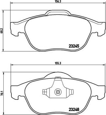 Brembo P 68 032 - Stabdžių trinkelių rinkinys, diskinis stabdys onlydrive.pro