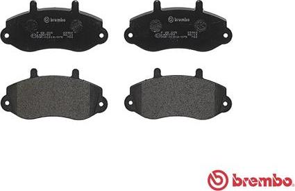 Brembo P 68 025 - Bremžu uzliku kompl., Disku bremzes onlydrive.pro