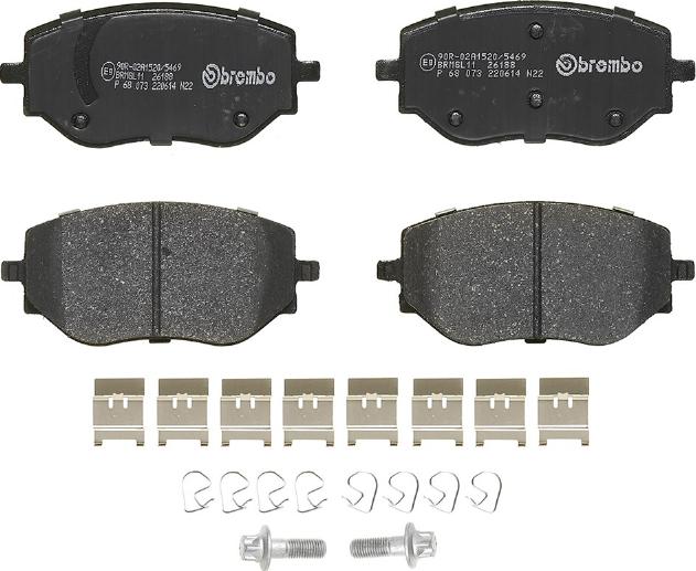 Brembo P 68 073 - Brake Pad Set, disc brake onlydrive.pro