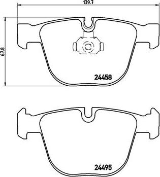 Brembo P 06 050 - Bremžu uzliku kompl., Disku bremzes onlydrive.pro