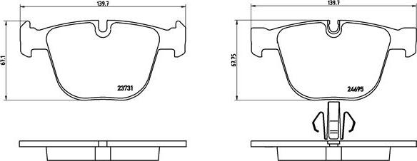 Brembo P 06 053 - Bremžu uzliku kompl., Disku bremzes onlydrive.pro