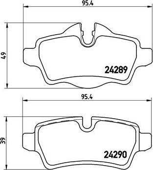 Brembo P 06 052 - Stabdžių trinkelių rinkinys, diskinis stabdys onlydrive.pro