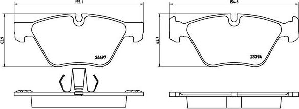 Brembo P 06 060 - Bremžu uzliku kompl., Disku bremzes onlydrive.pro