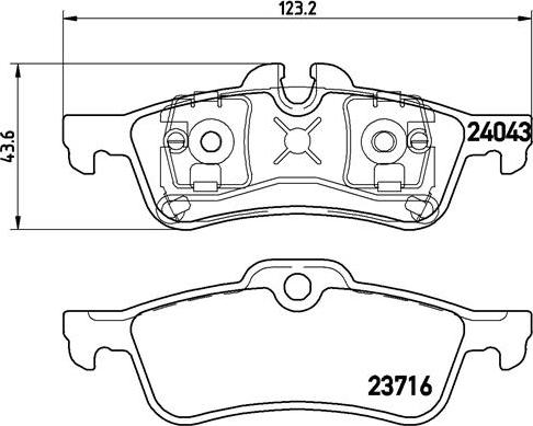 Brembo P 06 032 - Brake Pad Set, disc brake onlydrive.pro