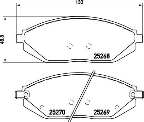 Brembo P 10 054 - Stabdžių trinkelių rinkinys, diskinis stabdys onlydrive.pro