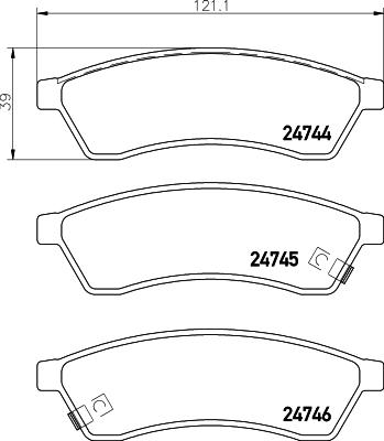 Brembo P 10 060 - Brake Pad Set, disc brake onlydrive.pro