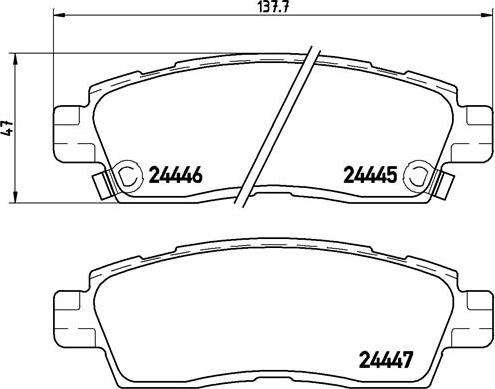 Brembo P 10 010 - Brake Pad Set, disc brake onlydrive.pro