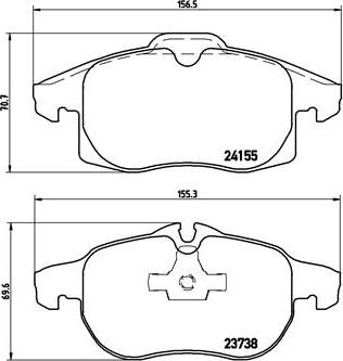 Brembo P 10 011 - Тормозные колодки, дисковые, комплект onlydrive.pro