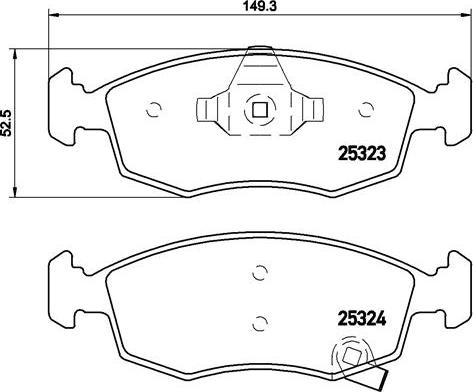 Brembo P 11 031 - Brake Pad Set, disc brake onlydrive.pro