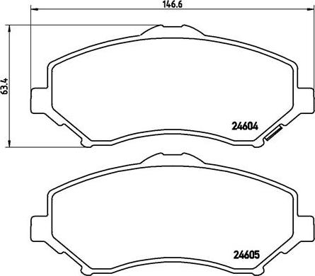 Brembo P 11 025 - Bremžu uzliku kompl., Disku bremzes onlydrive.pro